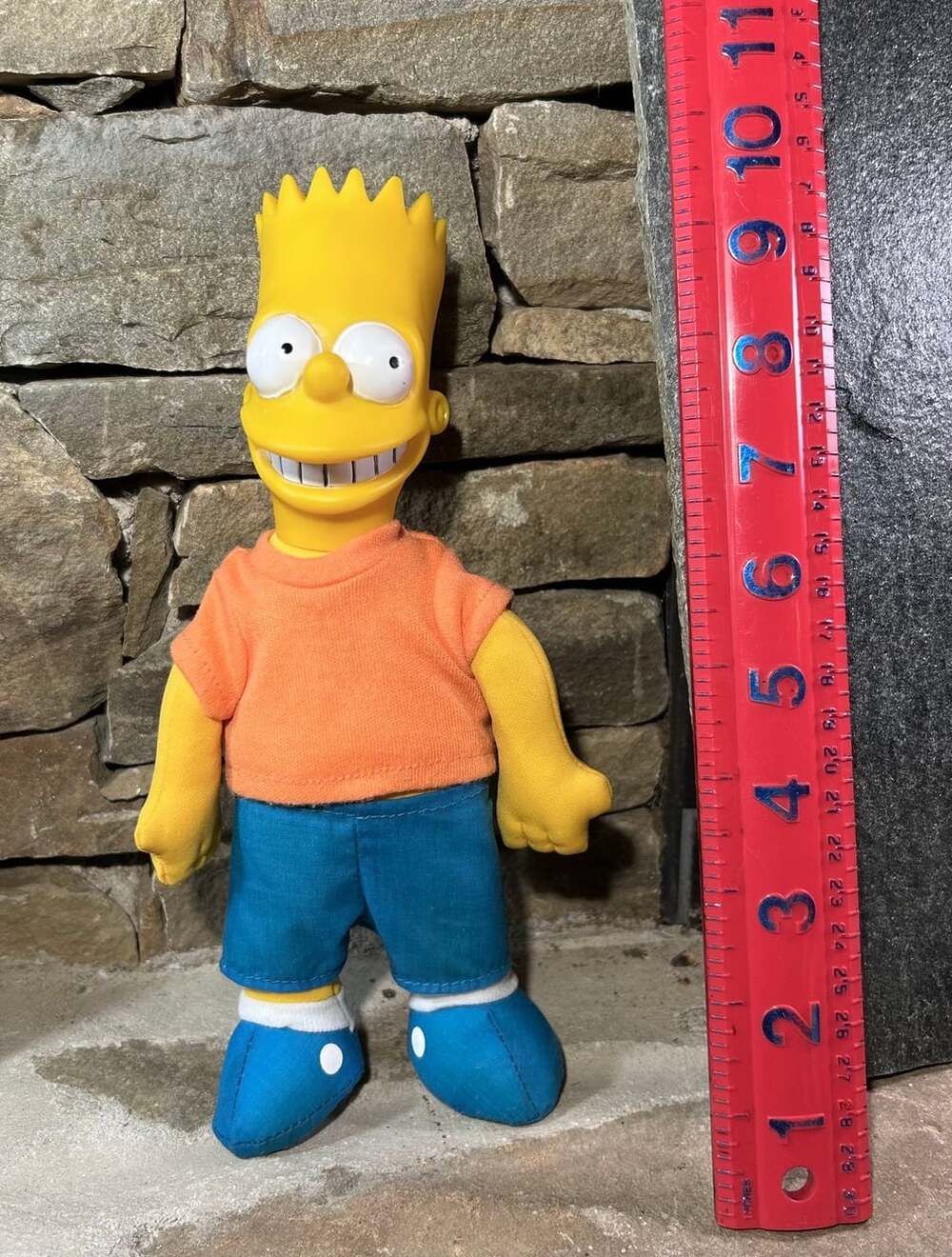 VTG 1990 The Simpsons Bart Simpson Plush Doll Vinyl Head Toy Matt Groening